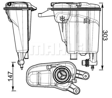 Vas de expansiune, racire CRT 95 000S MAHLE