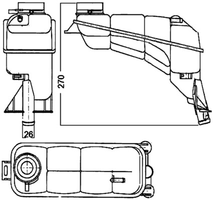 Vas de expansiune, racire CRT 117 000S MAHLE