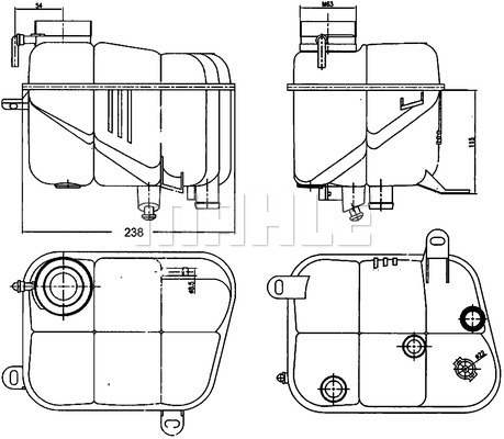 Vas de expansiune, racire CRT 120 000S MAHLE