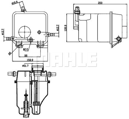 Vas de expansiune, racire CRT 125 000S MAHLE