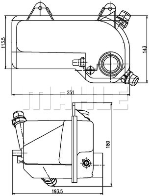 Vas de expansiune, racire CRT 204 000S MAHLE