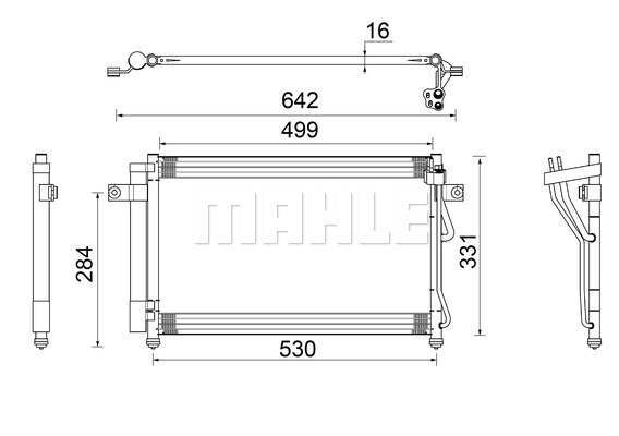 Condensator, climatizare AC 679 000S MAHLE