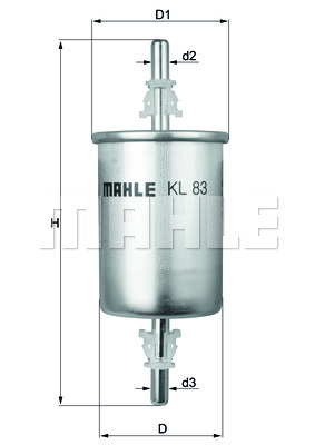 Filtru combustibil KL 83 MAHLE