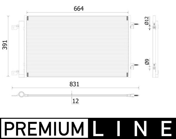 Condensator, climatizare AC 901 000P MAHLE