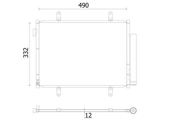 Condensator, climatizare AC 931 000S MAHLE