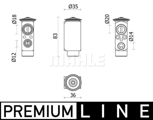 Supapa expansiune, clima AVE 148 000P MAHLE