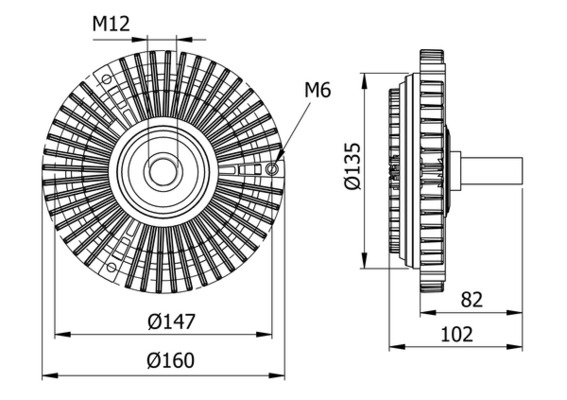 Cupla, ventilator radiator CFC 29 000S MAHLE