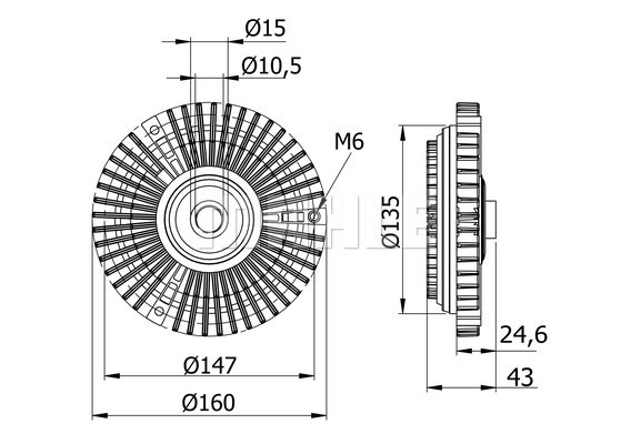 Cupla, ventilator radiator CFC 52 000S MAHLE