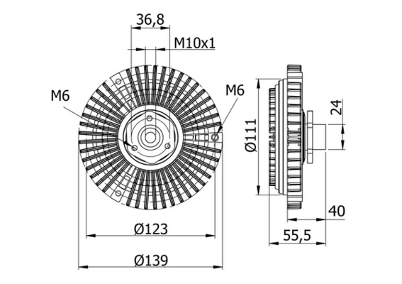 Cupla, ventilator radiator CFC 62 000S MAHLE