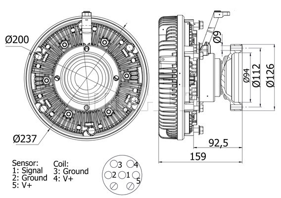 Cupla, ventilator radiator CFC 100 000S MAHLE