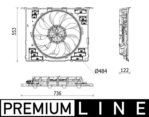 Ventilator, radiator CFF 542 000P MAHLE