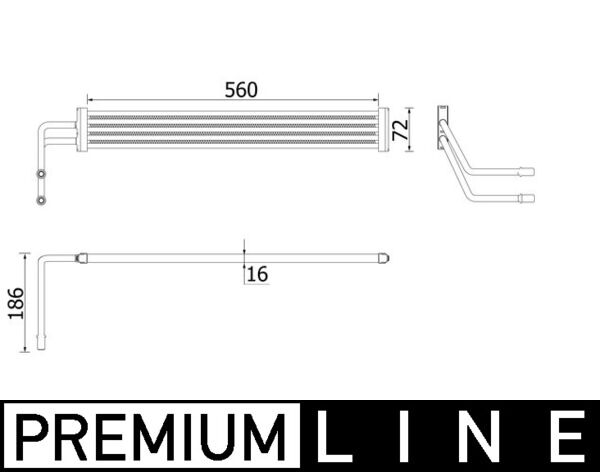 Radiator racire ulei, sistem directie CLC 93 000P MAHLE