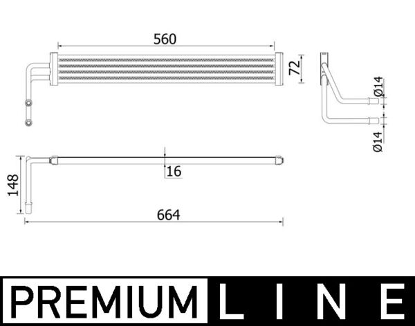 Radiator racire ulei, sistem directie CLC 97 000P MAHLE