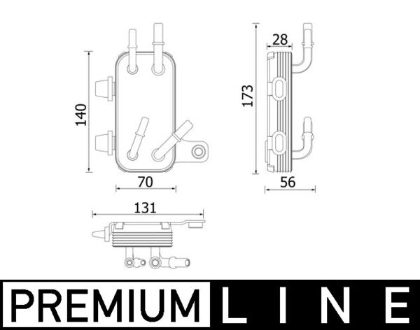 Radiator, racire motor CR 2200 000P MAHLE