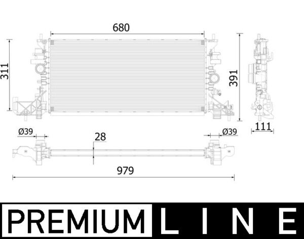 Radiator, racire motor CR 2251 000P MAHLE