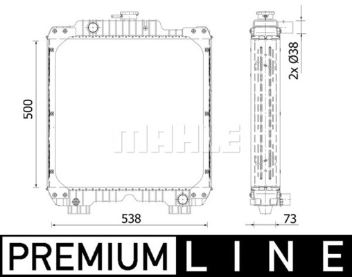 Radiator, racire motor CR 2292 000P MAHLE