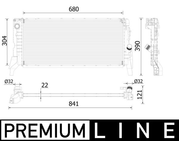 Radiator, racire motor CR 2306 000P MAHLE