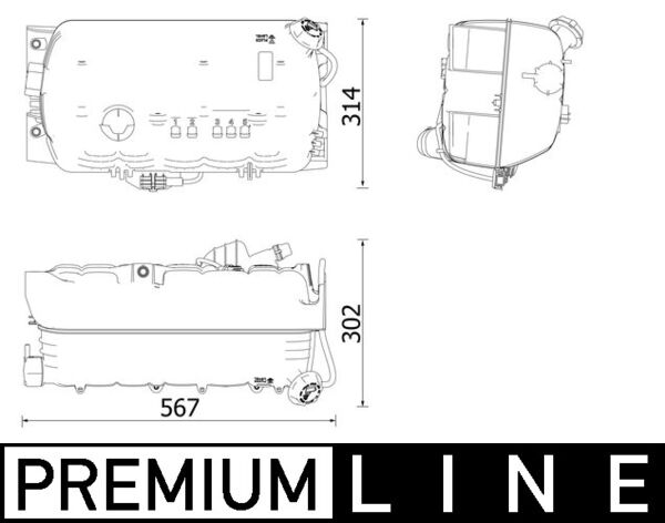 Vas de expansiune, racire CRT 97 000P MAHLE