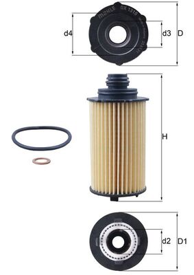 Filtru ulei OX 1310D MAHLE