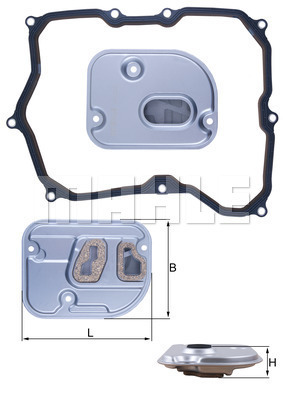 Filtru hidraulic, cutie de viteze automata HX 236D MAHLE