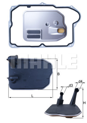 Filtru hidraulic, cutie de viteze automata HX 161D MAHLE