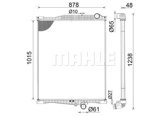 Radiator, racire motor CR 2095 000S MAHLE