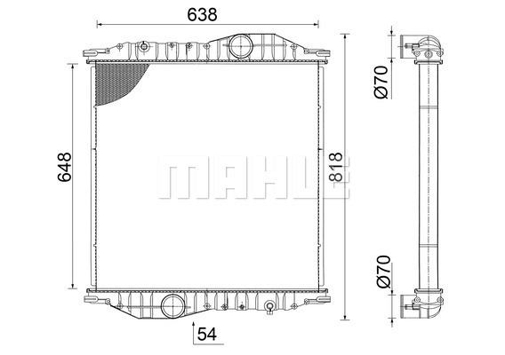 Radiator, racire motor CR 2586 000S MAHLE