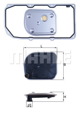 Filtru hidraulic, cutie de viteze automata HX 158D1 MAHLE