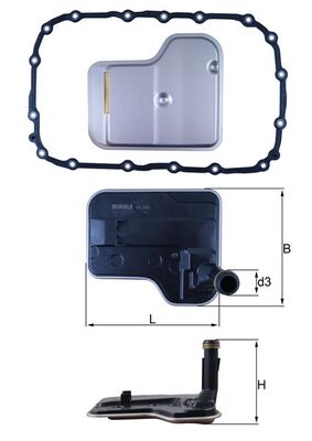 Filtru hidraulic, cutie de viteze automata HX 240D MAHLE