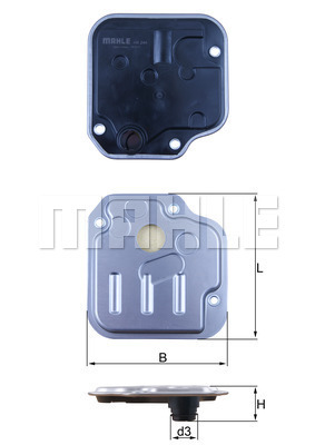 Filtru hidraulic, cutie de viteze automata HX 244 MAHLE