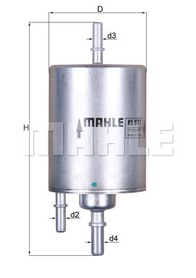 Filtru combustibil KL 571 MAHLE