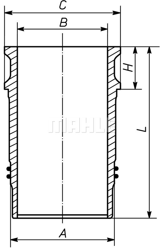 Camasa cilindru 061 LW 00100 001 MAHLE