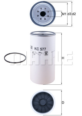 Filtru combustibil KC 577D MAHLE