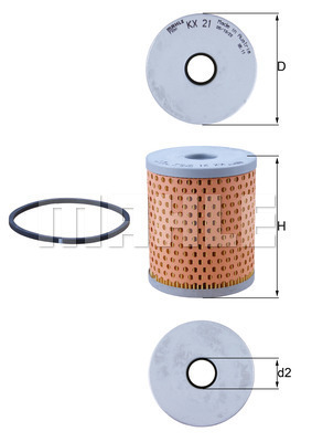 Filtru combustibil KX 21D MAHLE