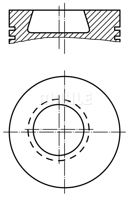 Piston 002 80 00 MAHLE