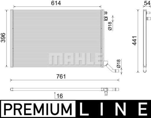 Radiator, racire motor CR 2445 000P MAHLE