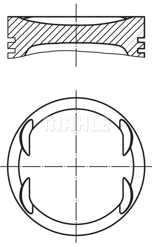 Piston 004 08 00 MAHLE