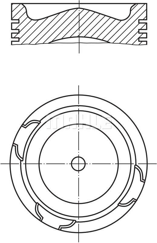 Piston 213 68 00 MAHLE