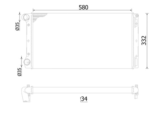 Radiator, racire motor CR 125 000S MAHLE
