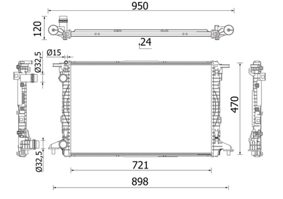 Radiator, racire motor CR 2179 000S MAHLE