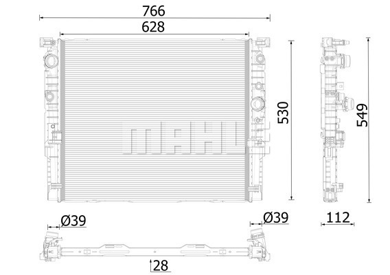 Radiator, racire motor CR 2630 000P MAHLE