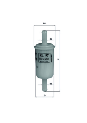 Filtru combustibil KL 97 MAHLE