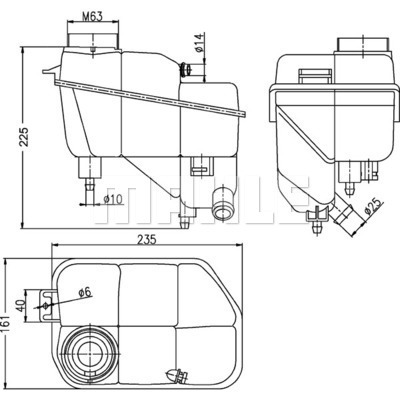 Vas de expansiune, racire CRT 202 000S MAHLE