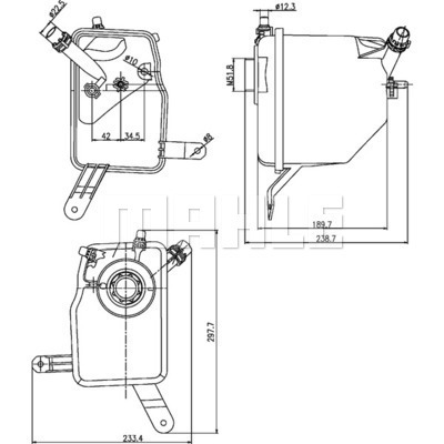 Vas de expansiune, racire CRT 205 000S MAHLE