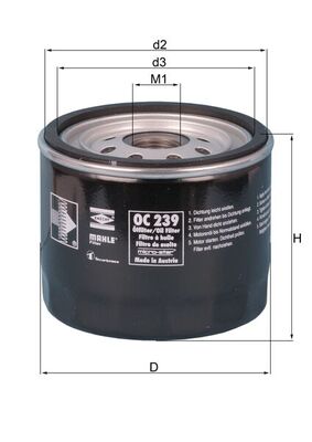 Filtru ulei OC 239 MAHLE