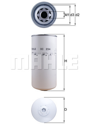 Filtru ulei OC 234 MAHLE