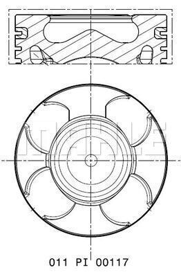 Piston 011 PI 00117 000 MAHLE