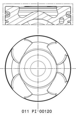 Piston 011 PI 00120 000 MAHLE