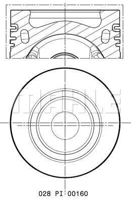 Piston 028 PI 00160 000 MAHLE