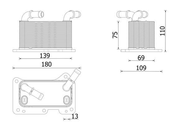 Radiator ulei, ulei motor CLC 323 000P MAHLE